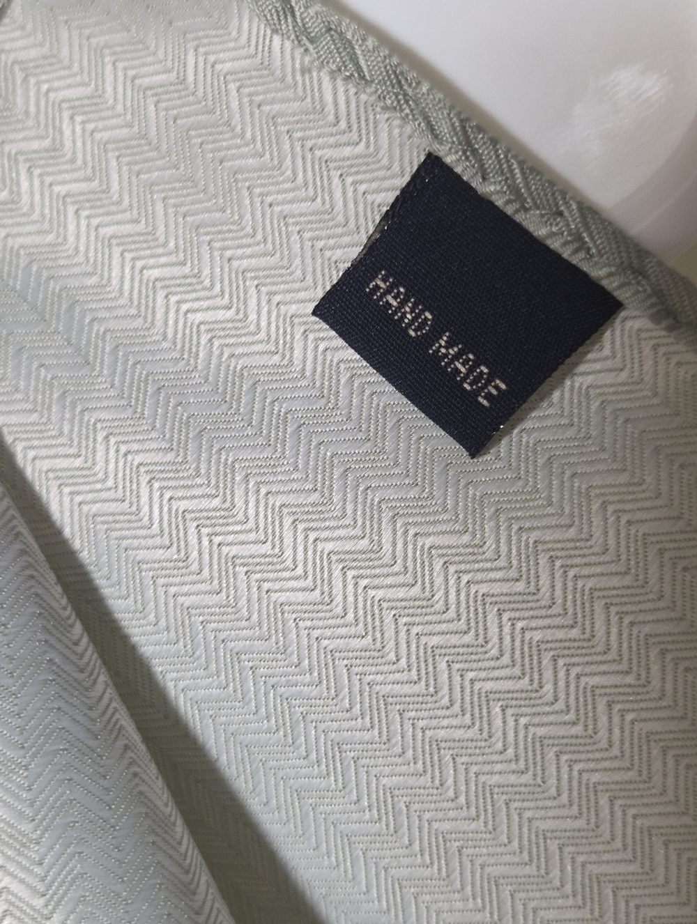 🩷Hisdern Sage Green Mens Necktie With Matching Pocket Square - Picture 2 of 3